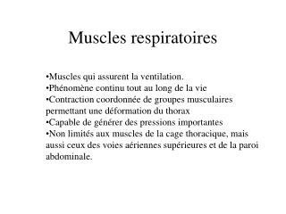 Muscles respiratoires