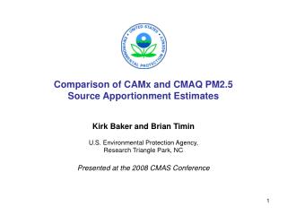 Comparison of CAMx and CMAQ PM2.5 Source Apportionment Estimates