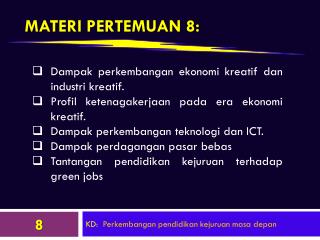 Materi pertemuan 8: