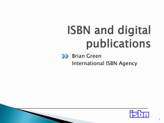 ISBN and digital publications