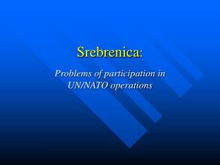 Srebrenica :