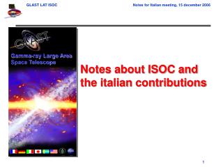 Notes about ISOC and the italian contributions