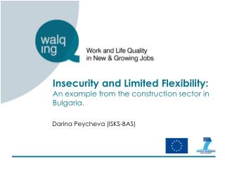 Insecurity and Limited Flexibility: An example from the construction sector in Bulgaria.
