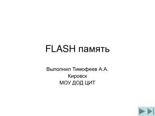 FLASH память