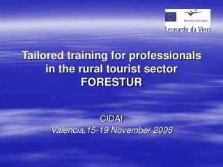 Tailored training for professionals in the rural tourist sector FORESTUR