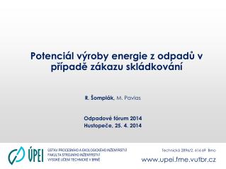 Potenciál výroby energie z odpadů v případě zákazu skládkování