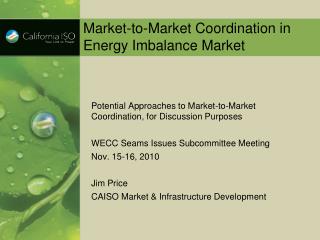 Market-to-Market Coordination in Energy Imbalance Market