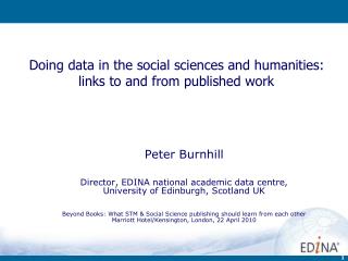 Doing data in the social sciences and humanities: links to and from published work