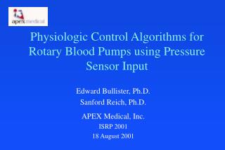 Physiologic Control Algorithms for Rotary Blood Pumps using Pressure Sensor Input