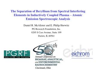 Daniel R. McAlister and E. Philip Horwitz PG Research Foundation, Inc.