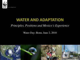 WATER AND ADAPTATION Principles , Positions and Mexico´s Experience