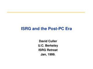 ISRG and the Post-PC Era