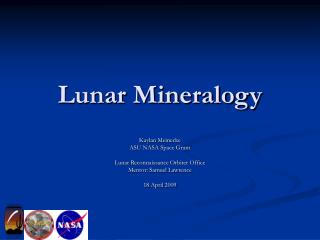 Lunar Mineralogy