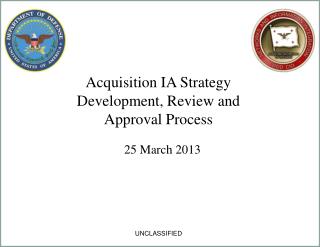 Acquisition IA Strategy Development, Review and Approval Process