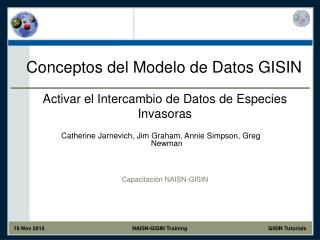 Conceptos del Modelo de Datos GISIN