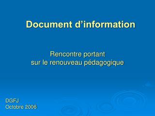 Document d’information
