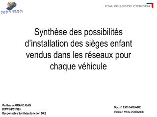Guillaume GRANDJEAN	 DITV/IHPC/ISSH Responsable Synthèse fonction DRE