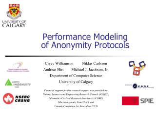 Performance Modeling of Anonymity Protocols