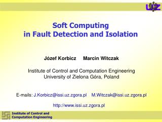 Soft Computing in Fault Detection and Isolation