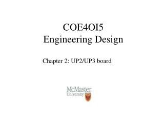 COE4OI5 Engineering Design