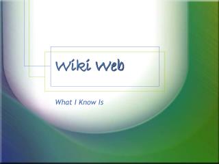 Wiki Web