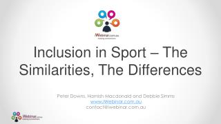 Inclusion in Sport – The Similarities, The Differences