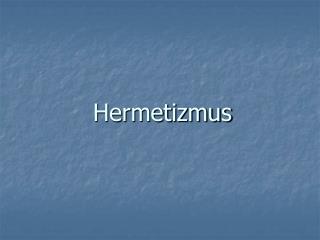 Hermetizmus