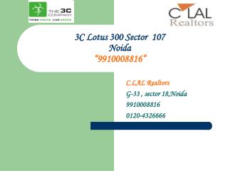 3c lotus 300 new residential project sector 107 noida 991000