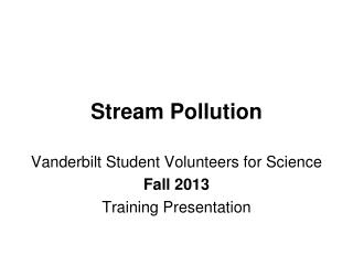 Stream Pollution