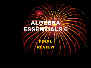 ALGEBRA ESSENTIALS 6