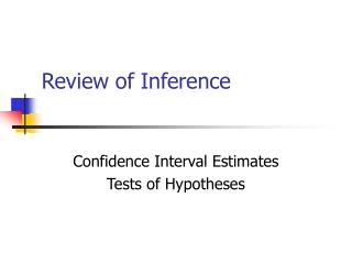 Review of Inference
