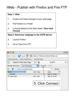 iWeb - Publish with Firefox and Fire FTP