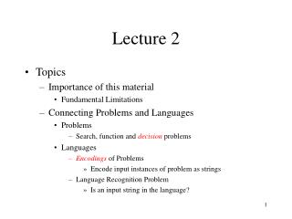 Lecture 2