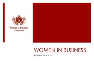 WOMEN IN BUSINESS