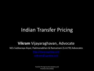 Indian Transfer Pricing
