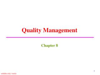 Quality Management