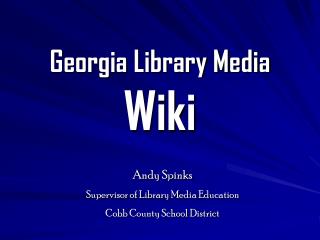 Georgia Library Media Wiki