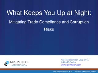 What Keeps You Up at Night: Mitigating Trade Compliance and Corruption Risks