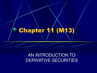 Chapter 11 (M13)