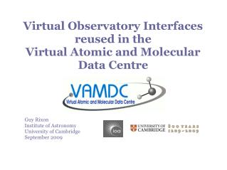 Virtual Observatory Interfaces reused in the Virtual Atomic and Molecular Data Centre