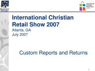 International Christian Retail Show 2007 Atlanta, GA July 2007