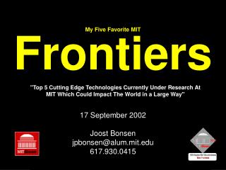 Frontiers