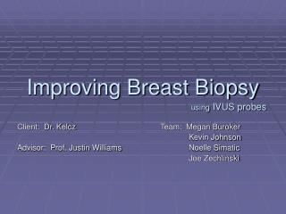 Improving Breast Biopsy using IVUS probes