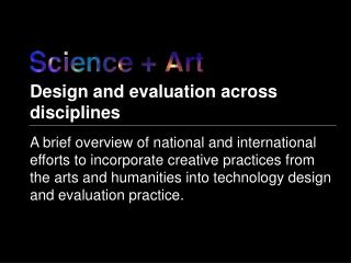 Design and evaluation across disciplines