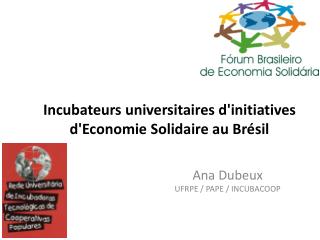 Incubateurs universitaires d'initiatives d'Economie Solidaire au Brésil