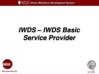 IWDS – IWDS Basic Service Provider
