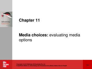 Chapter 11 Media choices: evaluating media options