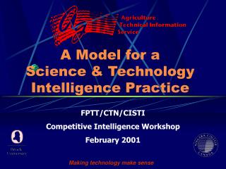 A Model for a Science &amp; Technology Intelligence Practice