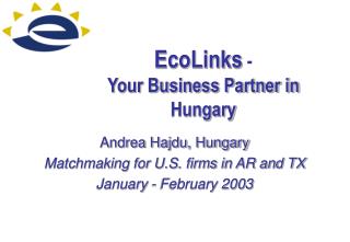EcoLinks - Your Business Partner in Hungary