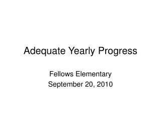 Adequate Yearly Progress